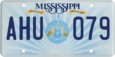 MS license plate AHU079