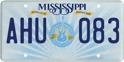 MS license plate AHU083