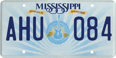 MS license plate AHU084