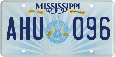 MS license plate AHU096