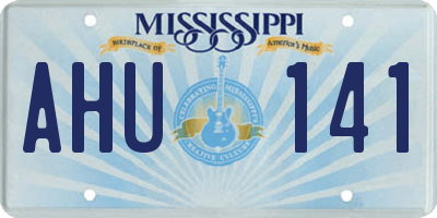 MS license plate AHU141