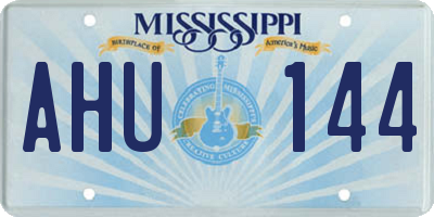 MS license plate AHU144