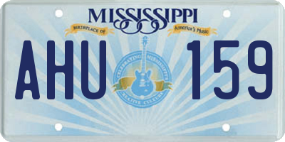 MS license plate AHU159