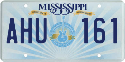 MS license plate AHU161