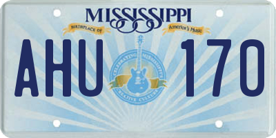 MS license plate AHU170