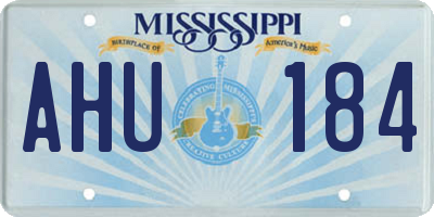 MS license plate AHU184