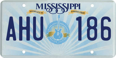 MS license plate AHU186
