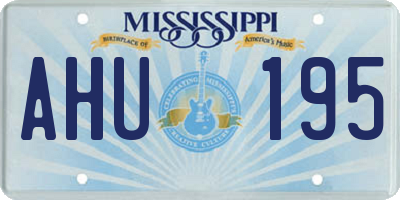 MS license plate AHU195
