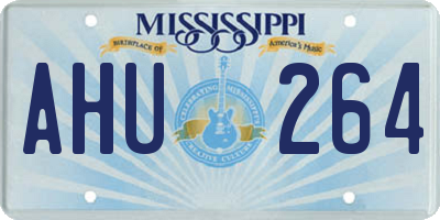 MS license plate AHU264