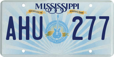 MS license plate AHU277