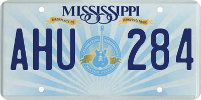 MS license plate AHU284