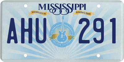 MS license plate AHU291