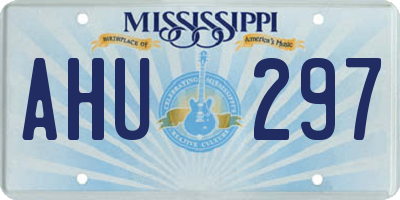 MS license plate AHU297