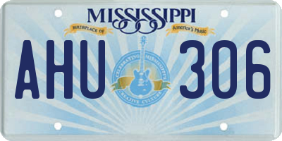 MS license plate AHU306