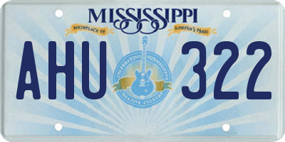 MS license plate AHU322