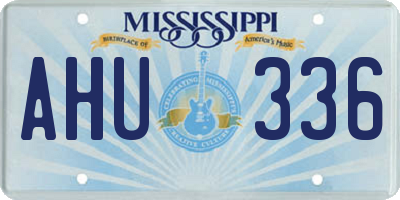 MS license plate AHU336