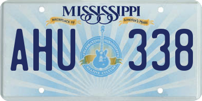 MS license plate AHU338