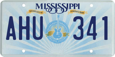MS license plate AHU341