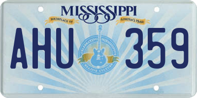 MS license plate AHU359