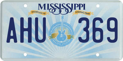 MS license plate AHU369