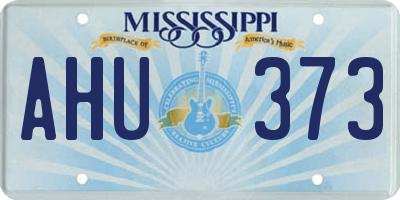 MS license plate AHU373