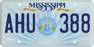 MS license plate AHU388