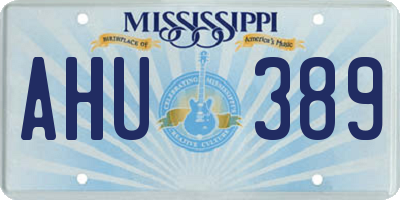 MS license plate AHU389