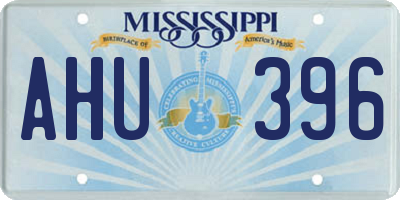 MS license plate AHU396