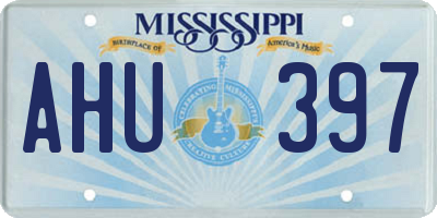 MS license plate AHU397
