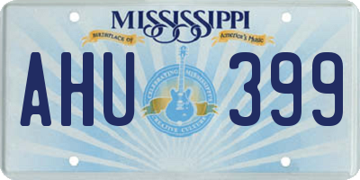 MS license plate AHU399
