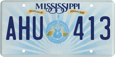 MS license plate AHU413