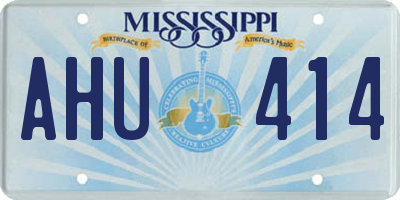 MS license plate AHU414