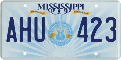 MS license plate AHU423