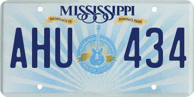 MS license plate AHU434