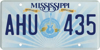 MS license plate AHU435