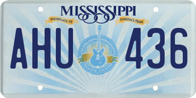 MS license plate AHU436