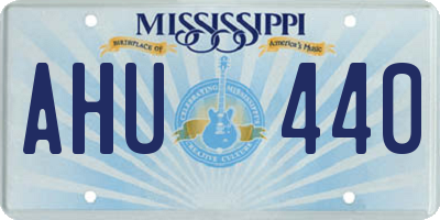MS license plate AHU440