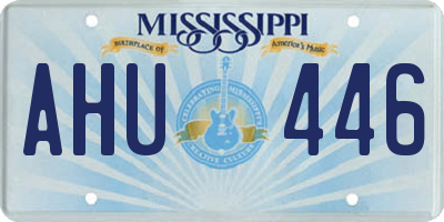 MS license plate AHU446