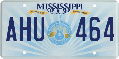 MS license plate AHU464