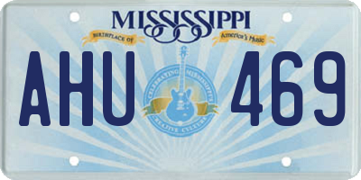 MS license plate AHU469