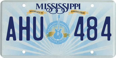 MS license plate AHU484