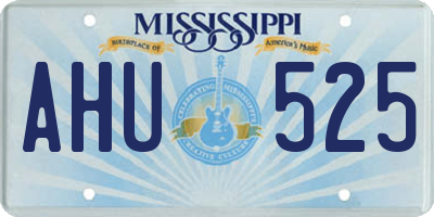 MS license plate AHU525
