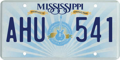 MS license plate AHU541