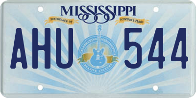 MS license plate AHU544