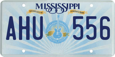 MS license plate AHU556