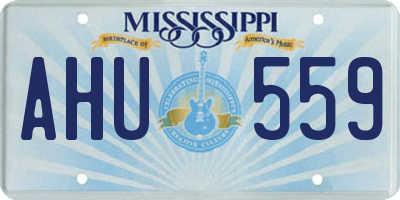 MS license plate AHU559