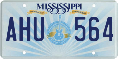 MS license plate AHU564