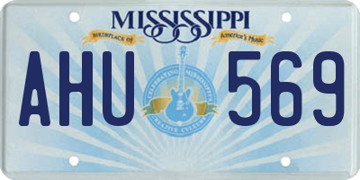 MS license plate AHU569