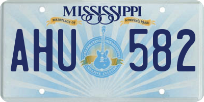 MS license plate AHU582