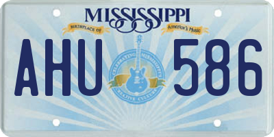 MS license plate AHU586